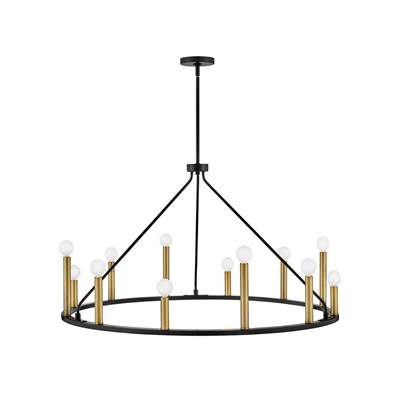 Lark Lazlo Large Chandelier - Single Tier in Black