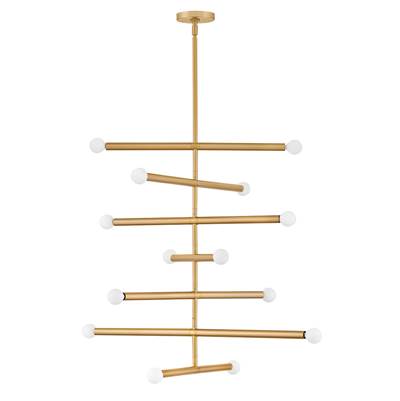 Lark Millie Large Multi-Tier Chandelier in Lacquered Brass