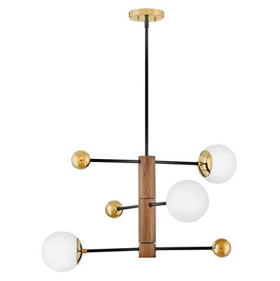 Lark Auggie Medium Adjustable Multi-Tier Chandelier in Bright Brass