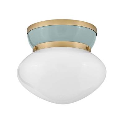 Lark Lucy Small Flush Mount Light in Lacquered Brass