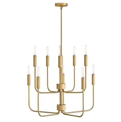 Lark Austen Medium Multi-Tier Chandelier in Lacquered Brass