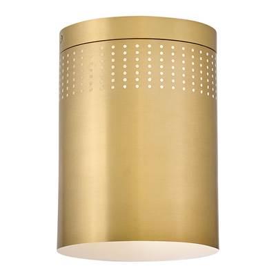 Lark Casey Small Flush Mount Light in Lacquered Brass