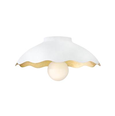 Lark Darla Medium Flush Mount Light in Textured Plaster