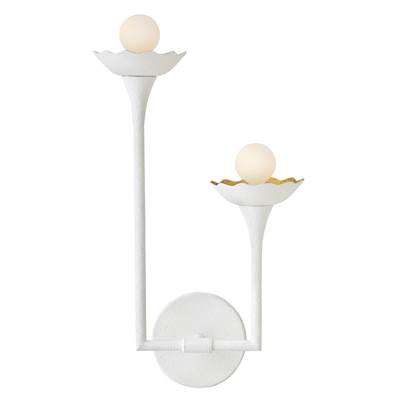 Lark Darla Wall Sconce - Medium Two-Light in Textured Plaster