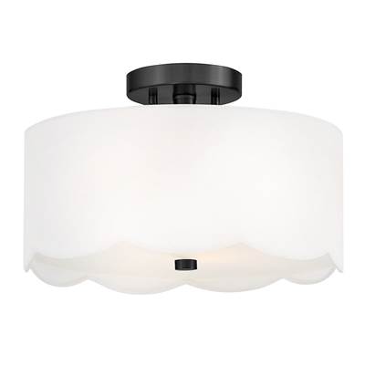 Lark Bliss Medium Semi-Flush Mount in Black