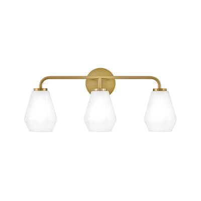 Lark Gio 3-Light Vanity in Lacquered Brass
