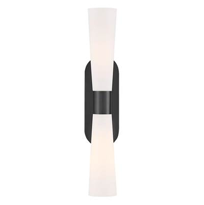 Lark Beau Large 2-Light Sconce in Black