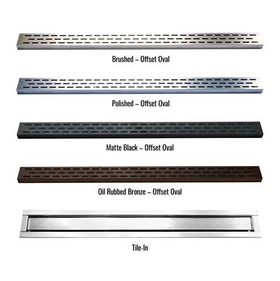 LATICRETE Hydro Ban Linear Shower Drain Trough Grate Kit in Polished Stainless