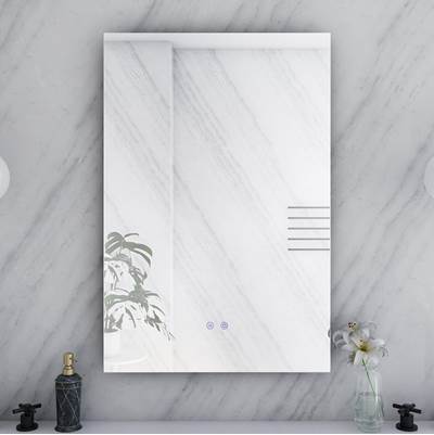 Maidstone 24" x 36" Rectangle LED Mirror - Color Change & Anti-Fog in Stainless Steel