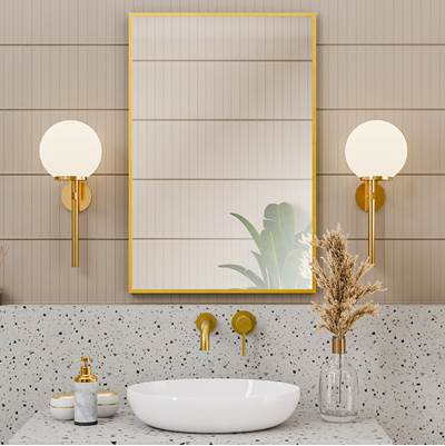 Maidstone Mirror - 24" x 36" - Framed Rectangle in Brushed Brass