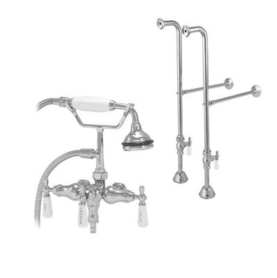 Maidstone English Telephone Freestanding Faucet - Down Spout in Chrome