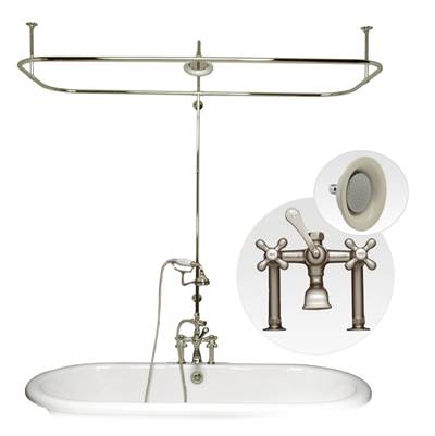 Maidstone Side Deck Mount Shower Kit - Classic Spout - Rim Mount in Chrome