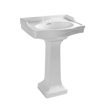 Maidstone 24-Inch Pedestal Sink in Brushed Nickel