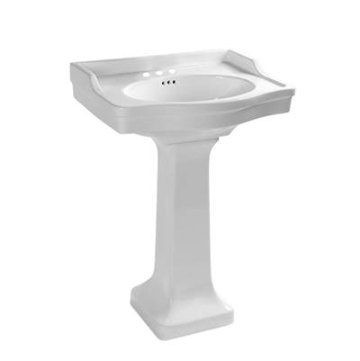 Maidstone 30-Inch Pedestal Sink in Chrome