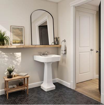 Maidstone 26-Inch Pedestal Bathroom Sink in White