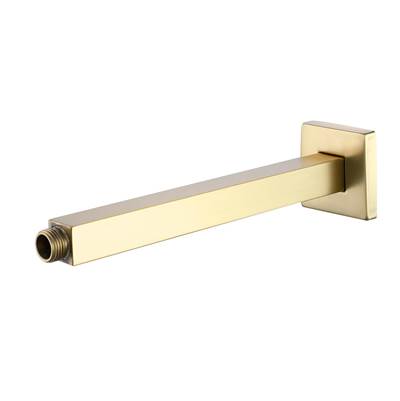 Maidstone Ceiling Shower Arm - Square in Brushed Brass