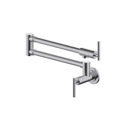 Maidstone Contemporary Wall Mount Pot Filler Kitchen Faucet in Chrome