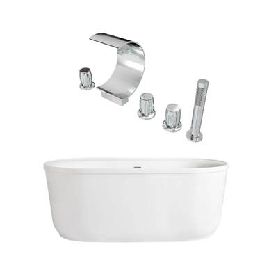 Maidstone Luca Freestanding Soaking Tubset in Chrome