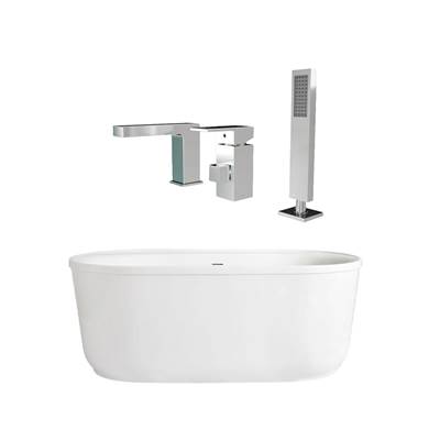Maidstone Luca Freestanding Soaking Tubset in Chrome