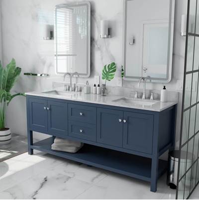 Maidstone Carlow 72 Double Sink Vanity in White