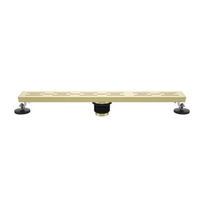 Maidstone Linear Shower Drain ELW - 24" in Brushed Brass