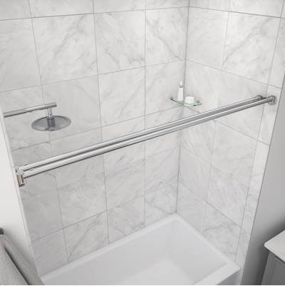 Maidstone Dual Straight Shower Curtain Rod in Chrome