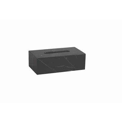 Maidstone Marble Tissue Box in Black Marble
