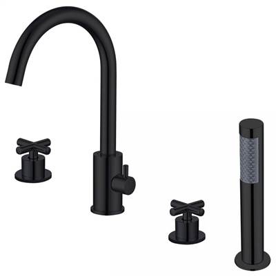 Maidstone Roman Tub Faucet With Hand Shower in Matte Black
