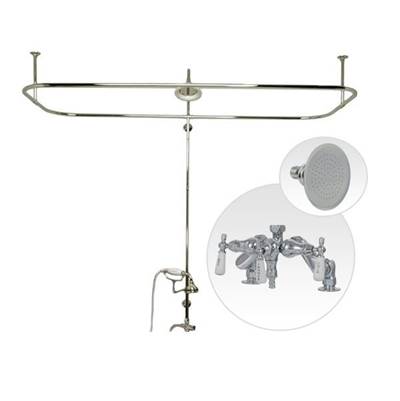 Maidstone Side Deck Mount Shower Enclosure Set - Down Spout Faucet in Chrome