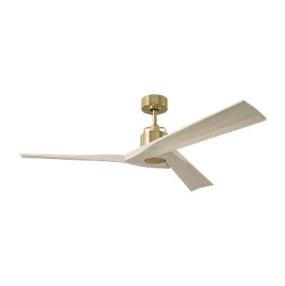 Visual Comfort Fan Collection Alma Smart 52" Ceiling Fan in Burnished Brass with Washed White Oak Blades