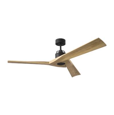 Visual Comfort Fan Collection Alma Smart 52" Ceiling Fan in Midnight Black with Natural Honey Blades