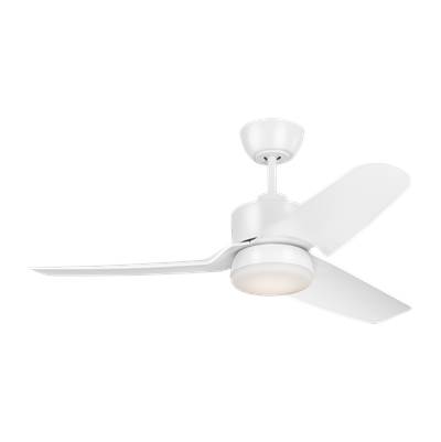 Visual Comfort Fan Collection Colgin 44" LED Ceiling Fan in Matte White with Matte White Blades