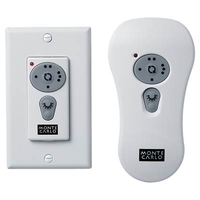 Visual Comfort Fan Collection Universal Control - 3-Speed with Dimmer - Wall/Hand-Held Battery Remote Transmitter Accessory in White