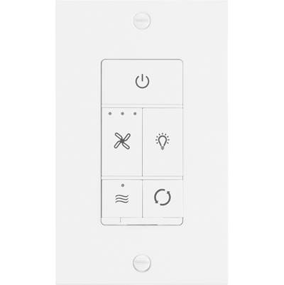 Visual Comfort Fan Collection Universal Control - 3-Speed with Dimmer and Reverse - 3-Wire Wall Control in White