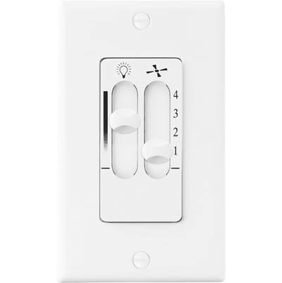 Visual Comfort Fan Collection Universal Control - 4-Speed with Dimmer - 3-Wire Wall Control in White