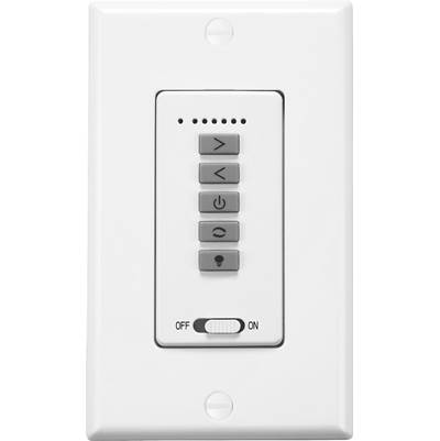 Visual Comfort Fan Collection Universal Control - 6-Speed with Dimmer and Reverse - Hardwire Wall Control in White