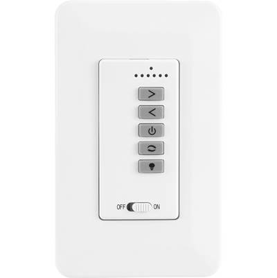 Visual Comfort Fan Collection Universal Control - 6-Speed with Dimmer and Reverse - Hardwire and Battery Wall Control in White