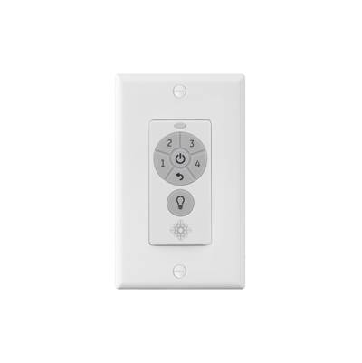 Visual Comfort Fan Collection Universal Control - 4-Speed with Dimmer and Reverse - Hardwire and Battery Wall Control in White