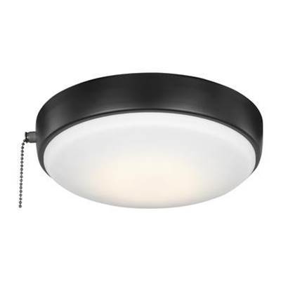 Visual Comfort Fan Collection Universal Light Kits 9'' LED Light Kit - Frosted Acrylic Shade in Matte Black