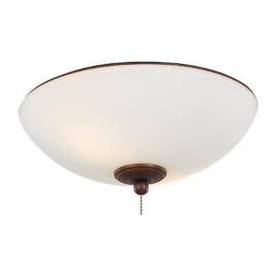 Visual Comfort Fan Collection Universal Light Kits 12'' LED Light Kit - Matte White Glass in Roman Bronze