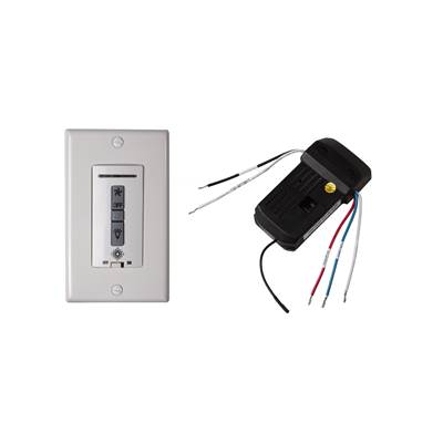Visual Comfort Fan Collection NEO Remote Control - 4-Speed with Dimmer - Wall/Hand-Held Hardwired Remote Control Kit in White