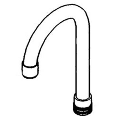 Moen Commercial Gooseneck Spout - 5-3/8" Reach, 13-1/4" Height in Chrome