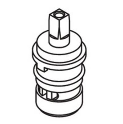 Moen Commercial 2-Handle Brass Shell Ceramic Disc Cartridge - Hot in Unfinished