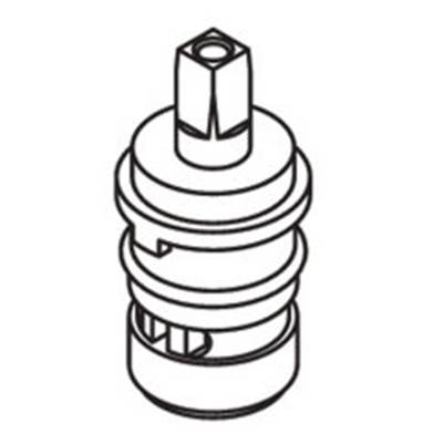 Moen Commercial 2-Handle Brass Shell Ceramic Disc Cartridge - Cold in Unfinished