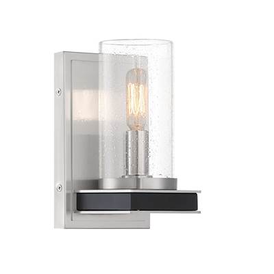 Minka-Lavery Cole's Crossing Wall Sconce - One-Light in Coal Brushed Nickel