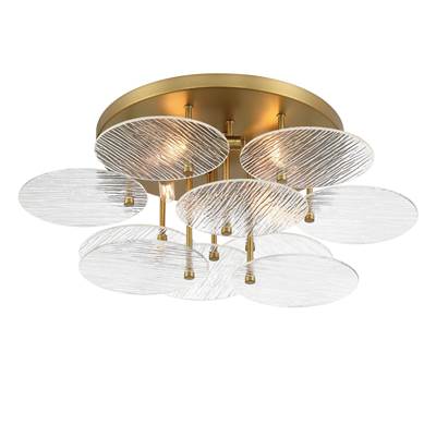Minka-Lavery Artze 4-Light Flush Mount in Soft Brass