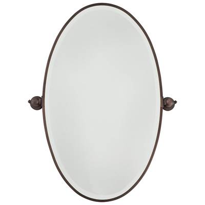 Minka-Lavery XL Oval Mirror - Beveled in Dark Brushed Bronze