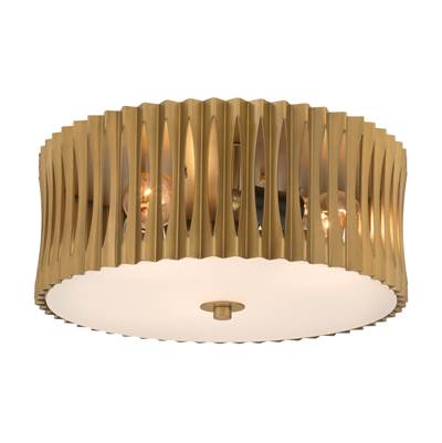 Minka-Lavery Aven 16" 3-Light Flush Mount in Sand Coal Black