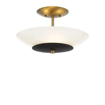 Minka-Lavery Bax 3-Light Flush Mount in Sand Coal Soft Brass
