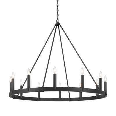 Minka-Lavery Dutton 12-Light Chandelier in Coal
